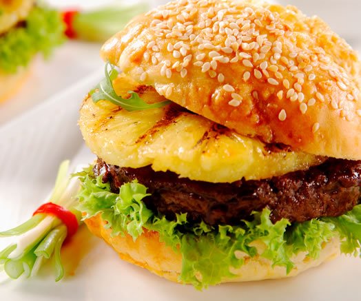 hamburguesa hawaina comida rapida